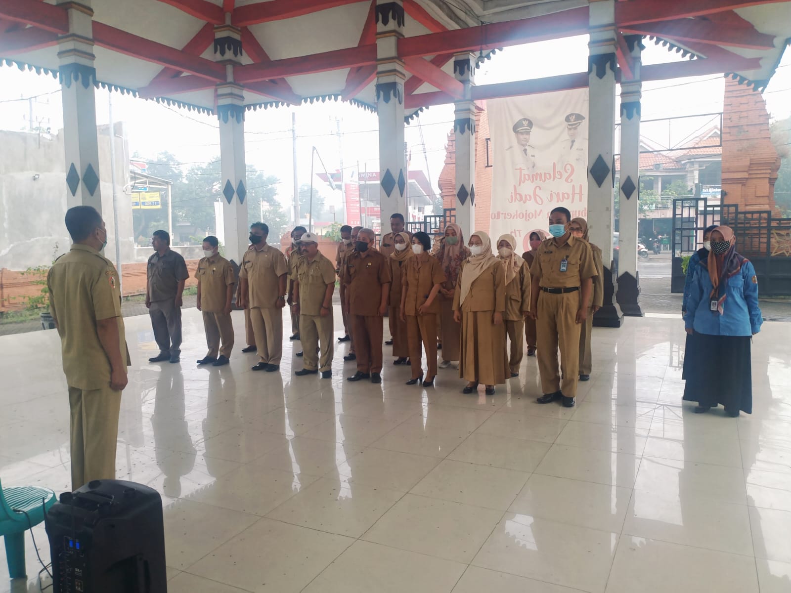 HUJAN TIDAK MENGHALANGI SEMANGAT " MENGABDI KEPADA NUSA DAN BANGSA "