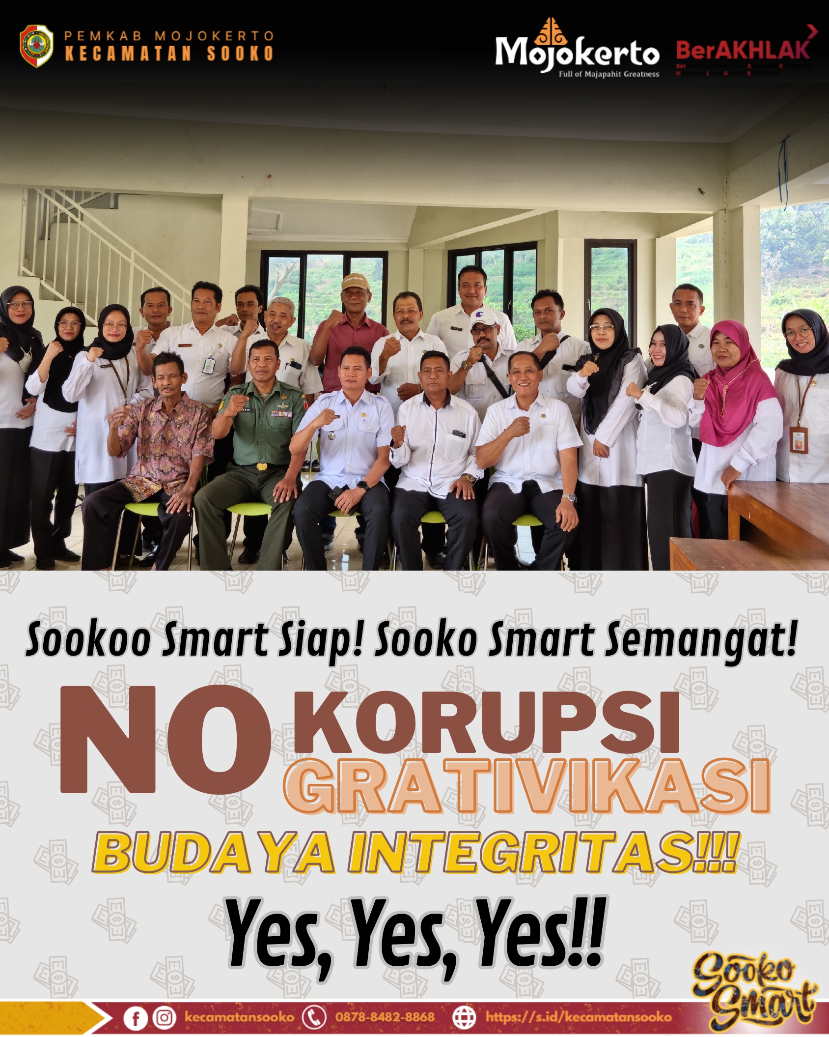 Kecamatan Sooko siap dan semangat melakukan pencegahan dan pengendalian Grativikasi dan Korupsi