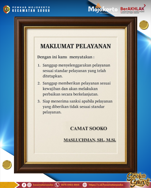 MAKLUMAT PELAYANAN KEC SOOKO
